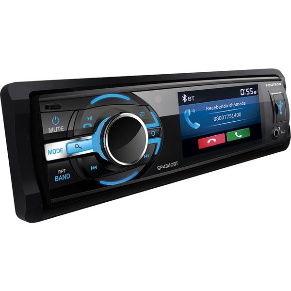 Dvd Player Automotivo Pósitron Sp-4340Bt 3 Polegadas 1 Din Bluetooth Usb Aux