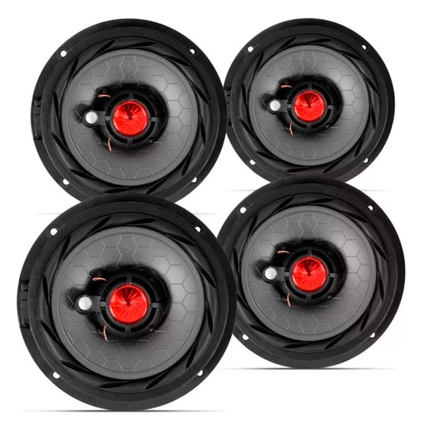 Kit Alto Falante Triaxial Bomber Família 6 Polegadas 50W Rms Fox Polo Golf