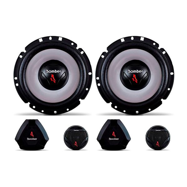 Par Alto Falante Kit 2 Vias Bomber Upgrade 6 Polegadas 60W Rms 4 Ohms