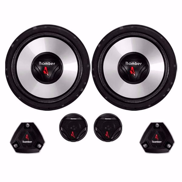 Par Alto Falante Kit 2 Vias Bomber Upgrade 6 Polegadas 100W Rms 4 Ohms
