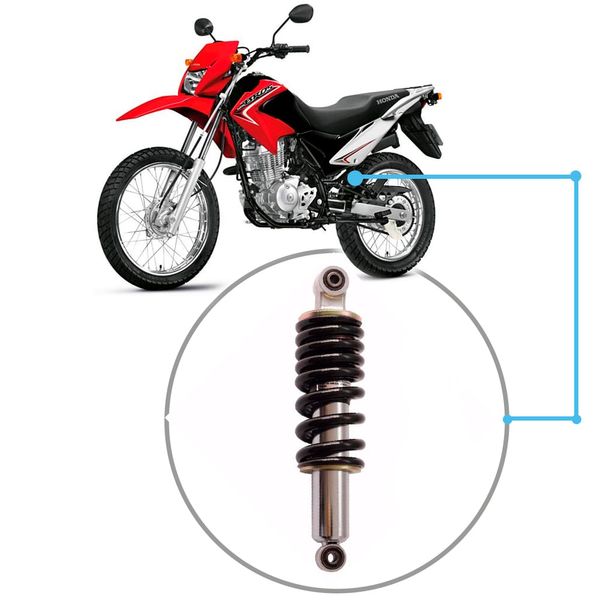 Amortecedor Honda Nxr Bros 125 150 Traseiro S/ Regulagem Cofap Msc41004 Unitário