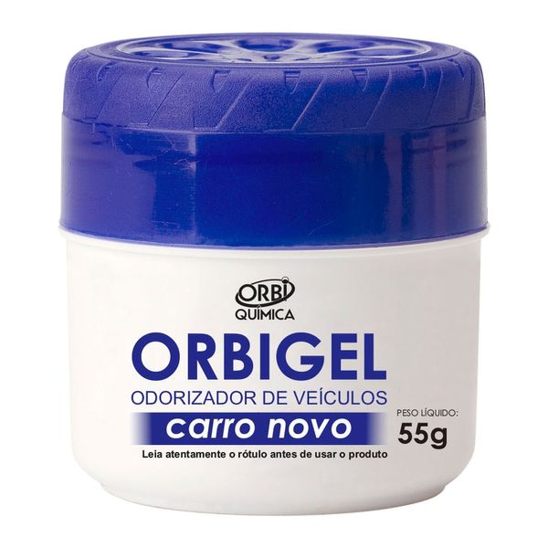 Aromatizante Orbigel Gel Carro Novo 55G 1852 Orbi Quimica