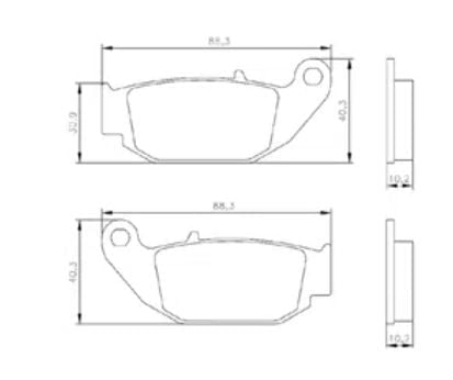 Pastilha Freio Cbx Nxr Xre Traseira N1840 Cobreq
