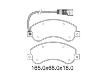 Pastilha De Freio Transit 2.4 Dianteira Com Alarme Sistema Knorr Bremse 2231 Syl