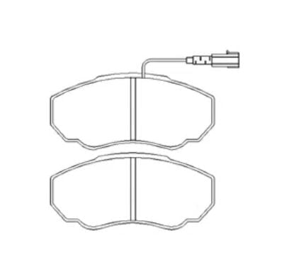 Pastilha De Freio Ducato 2.8 Dianteira Com Alarme Sistema Bosch 1151 Syl