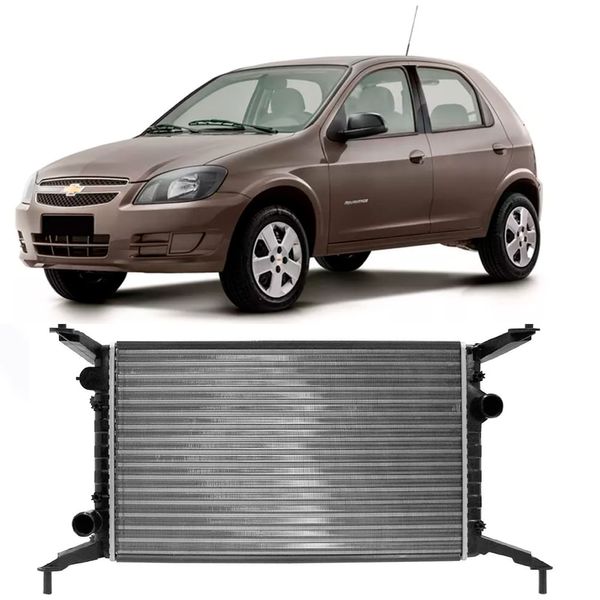 Radiador De Motor Valeo 733469R Gm Celta Prisma 1.0 1.4 8V Manual Com Ou Sem Ar