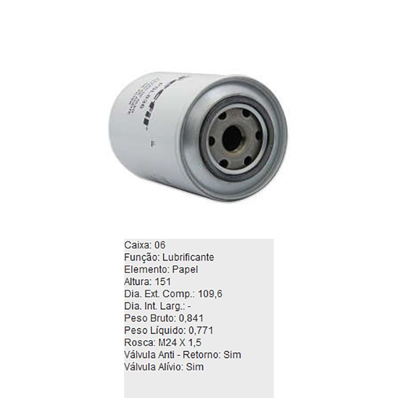 Filtro-De-Oleo-Tecfil-Psl836-Valmet-1380-1680-1880S-600-DPS-45726-01