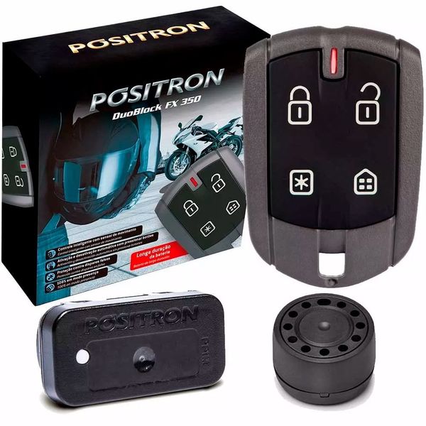 Alarme Para Moto Pósitron Duoblock Fxg8 Honda Biz 125 Função Presença E Sensor De Movimento