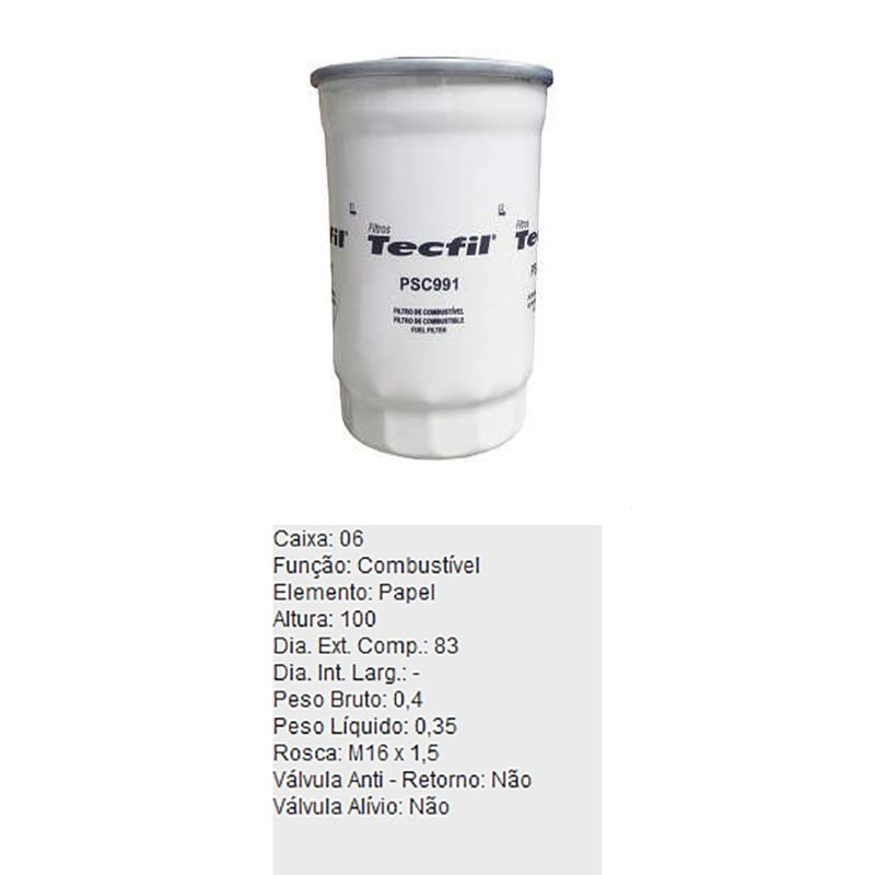 Filtro-De-Combustivel-Bongo-Hr-Tecfil-Psc991-DPS-6310263-01
