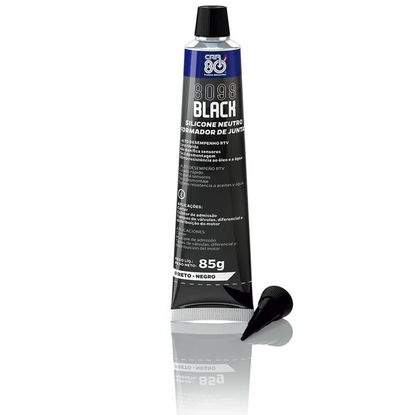 Silicone Neutro Black (Preto) 85G