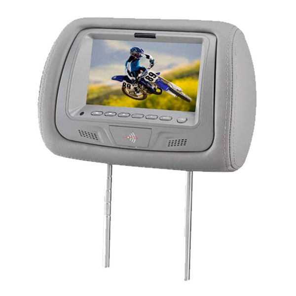 Encosto De Cabeça Kx3 Tm706 Cinza 7 Polegadas Com Tela Lcd