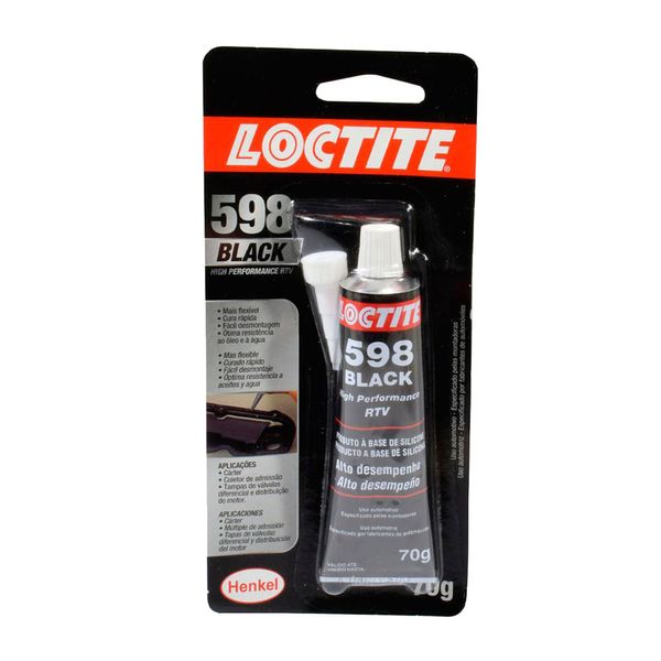 Cola Silicone 598 Black Preto 54°C 260°C 70G 284468 Loctite