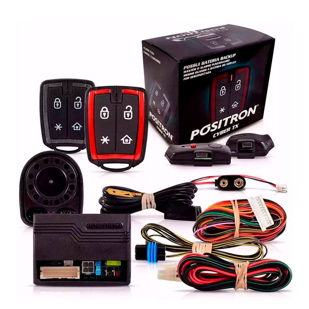 Alarme Para Caminhão Carro Pósitron Cyber Tx 12V 24V Universal Função ...