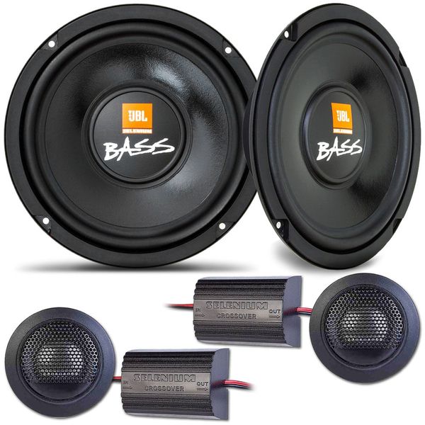Par Alto Falante Kit 2 Vias Jbl Bass 62V4A 6 Polegadas 140W Rms 4 Ohms