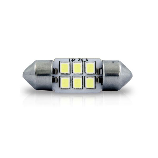 Par Lampada Led Autopoli Torpedo 6L 32Mm 12V Branco