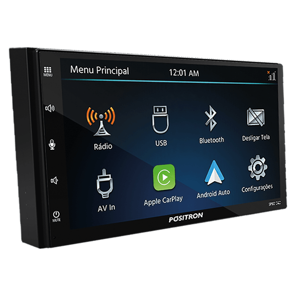 Central Multimídia Positron 7" Sp9010Ac Touch Bluetooth Carplay Android Auto USB