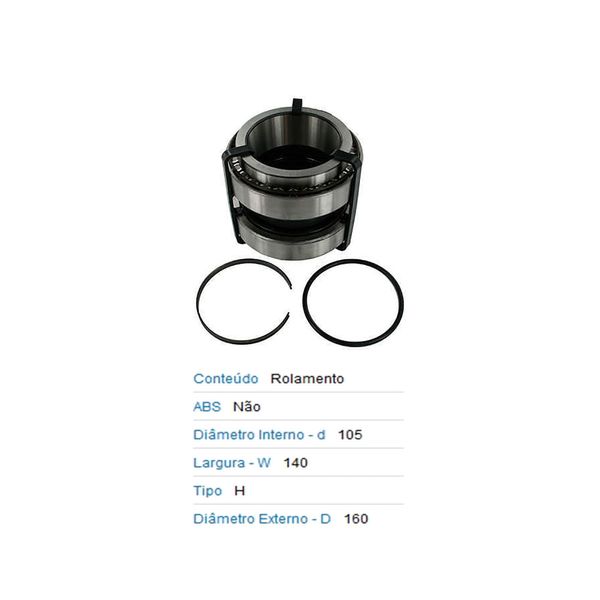 Rolamento Eixo Traseiro Tgx 28440 0.5 12V Caminhao Vkba5408 Skf