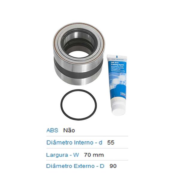 Rolamento Roda Dianteiro Delivery 13180 3.8 8V Caminhao E Traseiro Vkhb4109 Skf