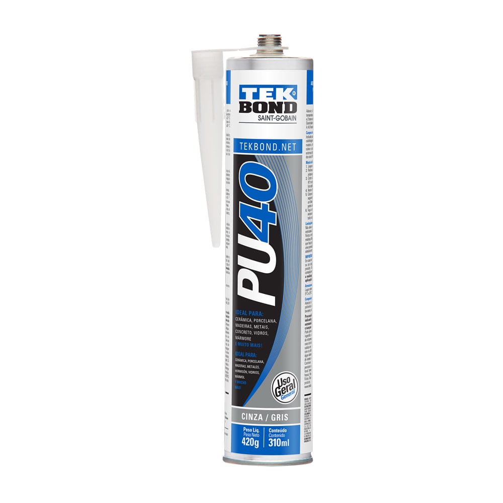 Cola Adesivo PU40 Cartucho Cinza 310ml Tekbond