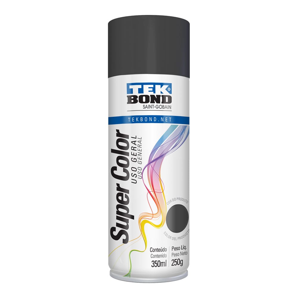 Tinta Aerossol Spray Grafite Uso Geral Tekbond
