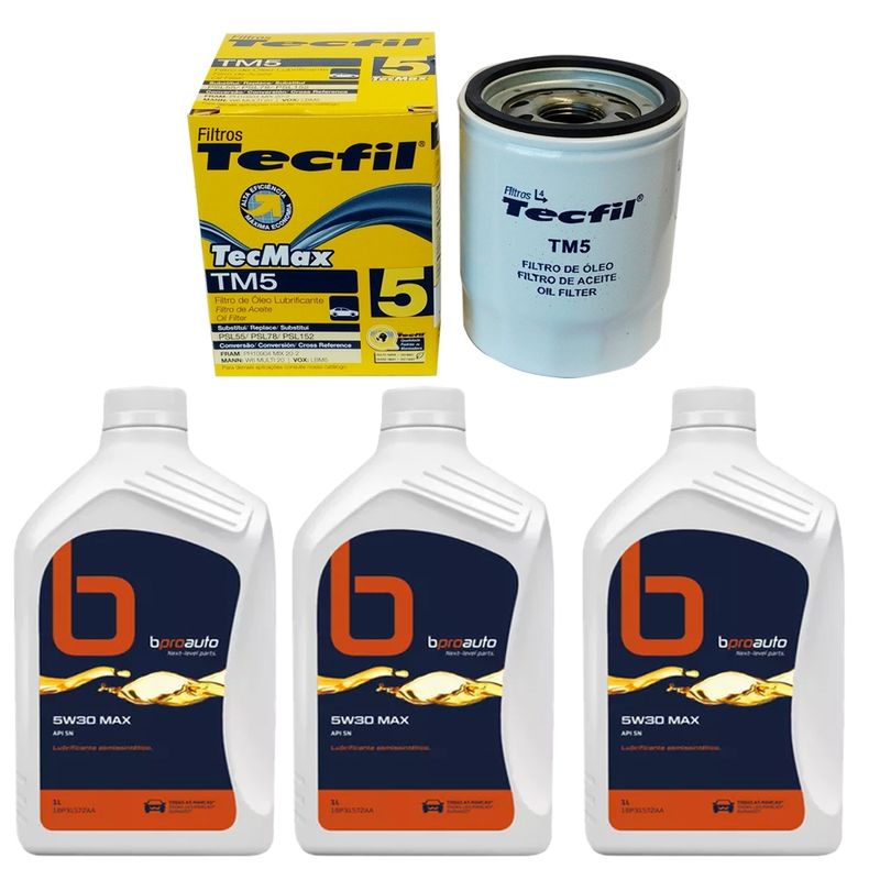 KIT-TROCA-OLEO-HB20-SENSE-1.0-12V-2019-2025-5W30