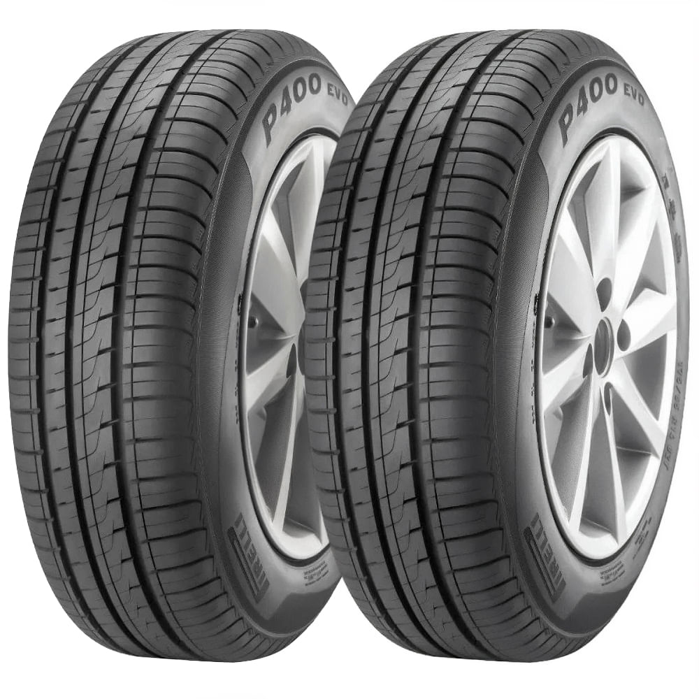 Kit 2 Pneu Aro 15 Pirelli P400 Evo 195/60R15 88H